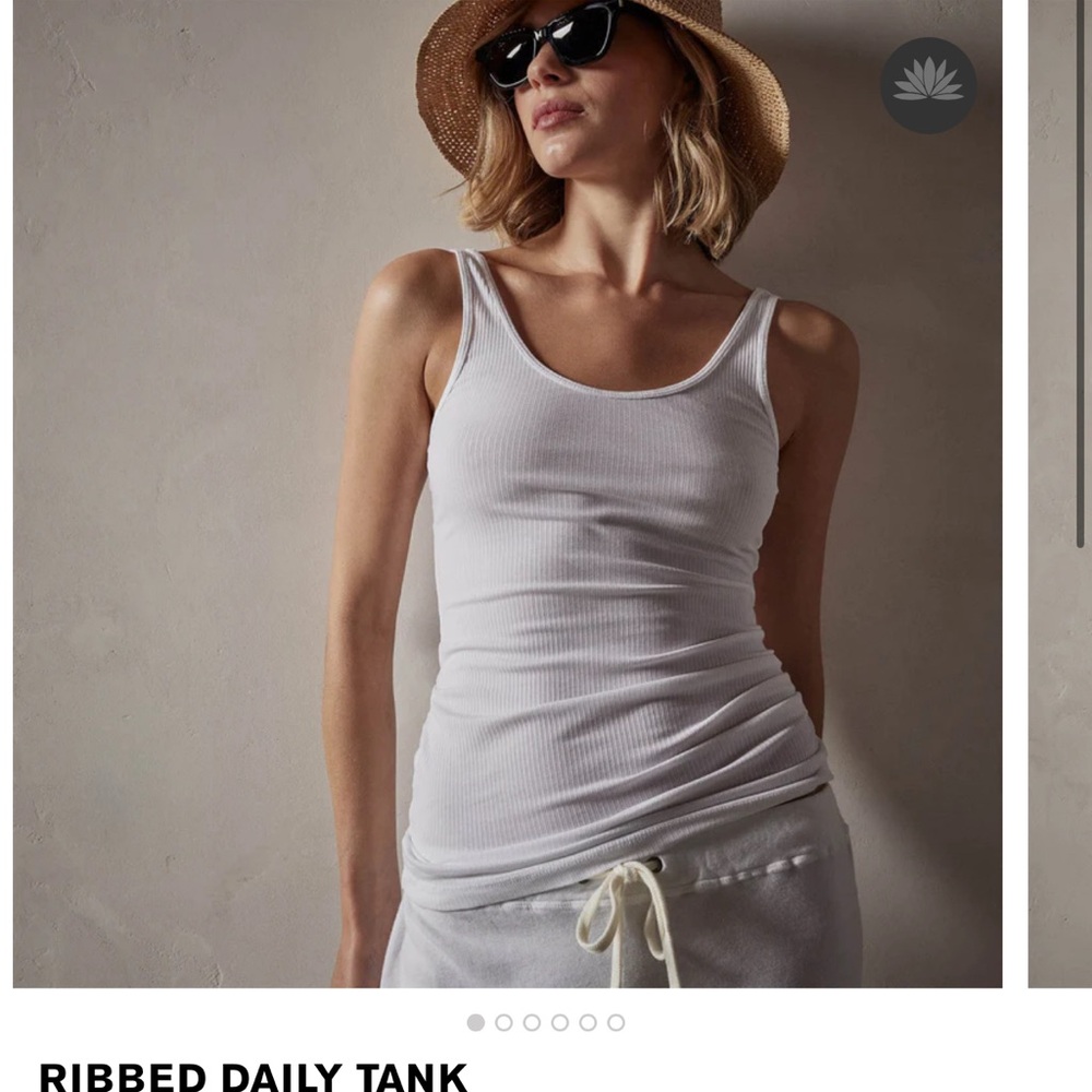 *James Perse, white tank top, size 3/L